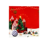 20x20x9 Yılbaşı Desenli Hediye Kutusu - Görsel 2