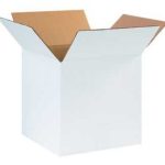 28x26x20 cm Tek Oluklu Beyaz Karton Kutu