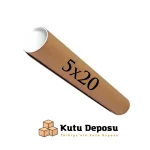 5x20 cm Kapaklı Silindir Postüp Rulo Gönderi Kutusu