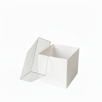 5x5x5 Beyaz Asetat Kapaklı Takı Kutusu