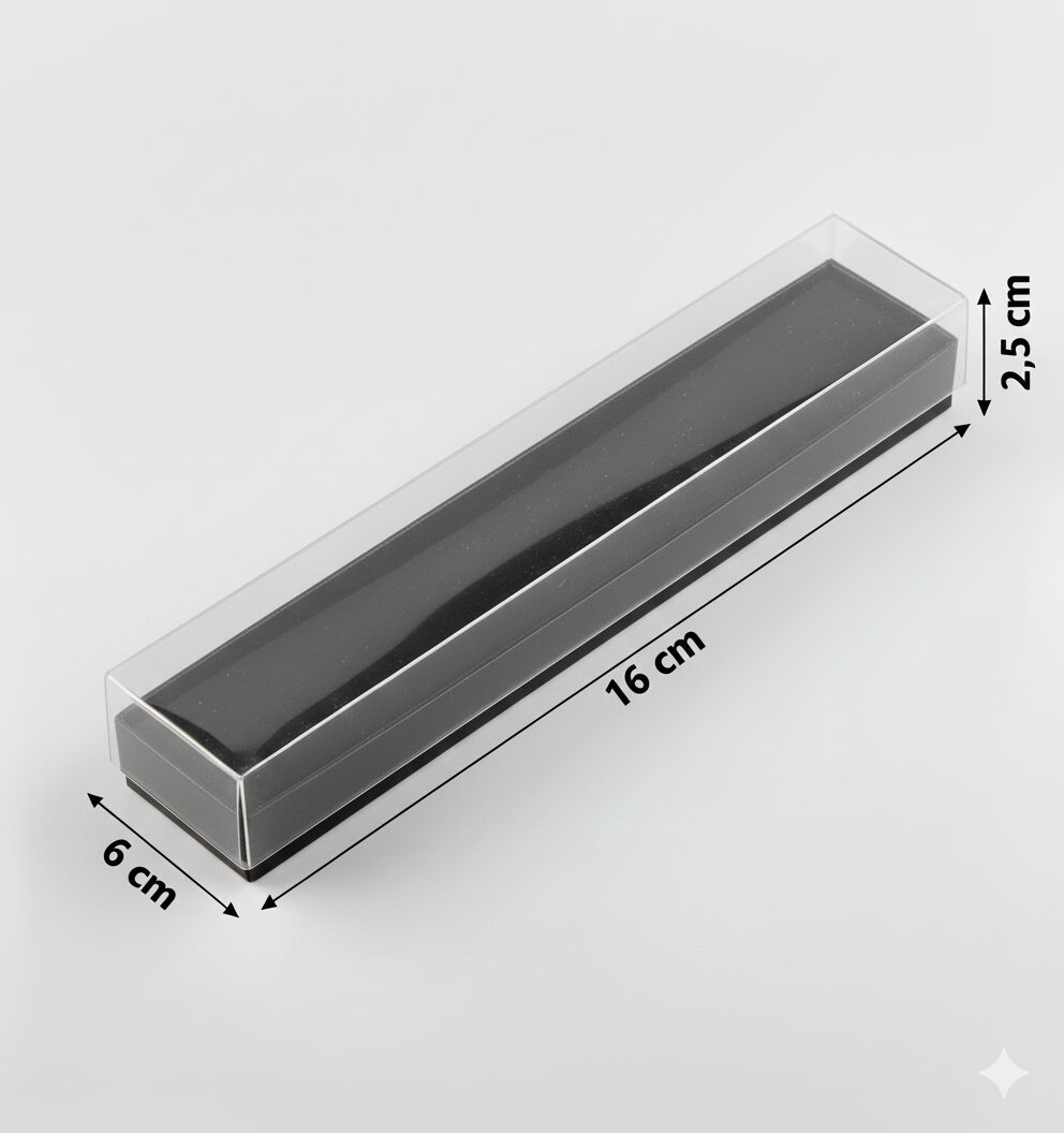 6x16x25-siyah-1.jpg 6x16x2,5 Siyah Asetat Kapaklı Takı Kutusu - Görsel 1