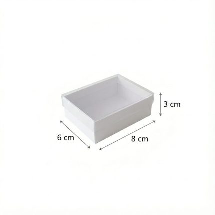 6x8x3 Beyaz Asetat Kapaklı Takı Kutusu