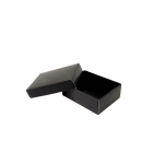 6x9x3 cm Tam Kapaklı Selefonlu Süngerli Takı Kutusu - Siyah