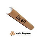 8x40 cm Kapaklı Silindir Postüp Rulo Gönderi Kutusu