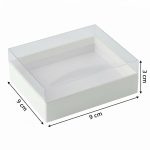 9x9x3 Beyaz Asetat Kapaklı Takı Kutusu