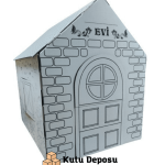 Büyük Boy Karton Boyama Evi