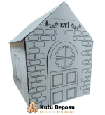 Büyük Boy Karton Boyama Evi