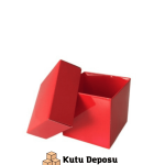 5x5x5 cm Tam Kapaklı Takı Kutusu - Kırmızı