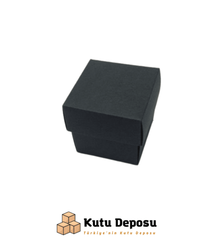 5x5x5 cm Tam Kapaklı Takı Kutusu - Siyah
