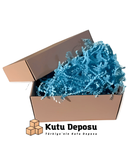 Açık  Mavi Kırpık Kağıt Dolgu Malzemesi (1kg)