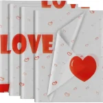 50x70 Beyaz  Kalp Desenli Pelur Kağıt