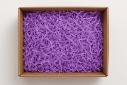 Mor Kırpık Kâğıt | Şık Hediye Paketleme ve Kutu Dolgu Malzemesi