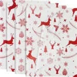 50x70 Beyaz Yeni Yıl Desenli Pelur Kağıt